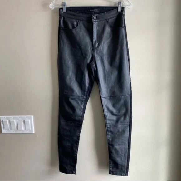 Dynamite Black Faux Leather Pants - Picture 1 of 9